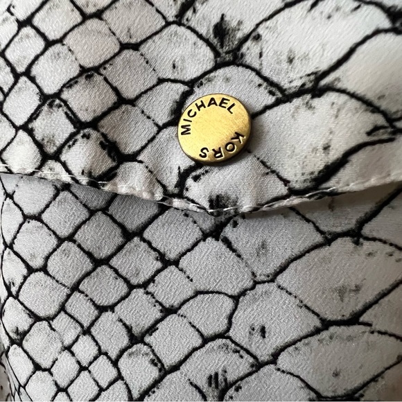 Michael Kors Lightweight Zip Up Snake Print Jacket S - Picture 7 of 8